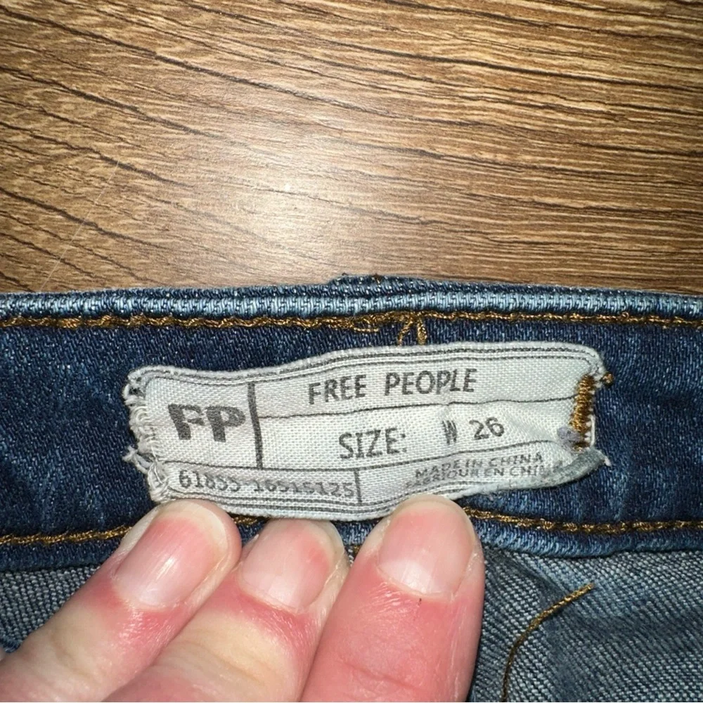 Free people womans jeans size 26 button fly‎ denim Skinny